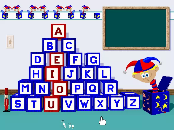 Alphabet Blocks Windows 3.x Animated surprise shows some white running items