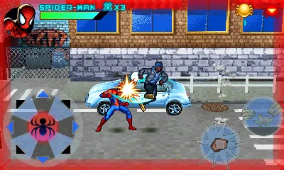Spider-Man: Toxic City HD Windows Mobile Getting kicked in the head