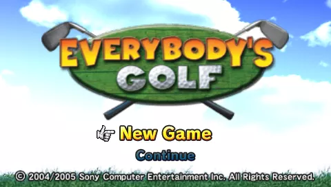 Hot Shots Golf: Open Tee PSP Everybody&#x27;s Golf title screen
