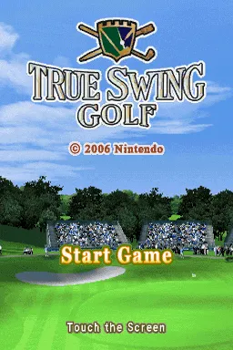 True Swing Golf Nintendo DS True Swing Golf title screen