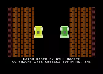 Match Racer Atari 8-bit Title Screen
