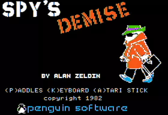 Spy&#x27;s Demise Apple II Title Screen