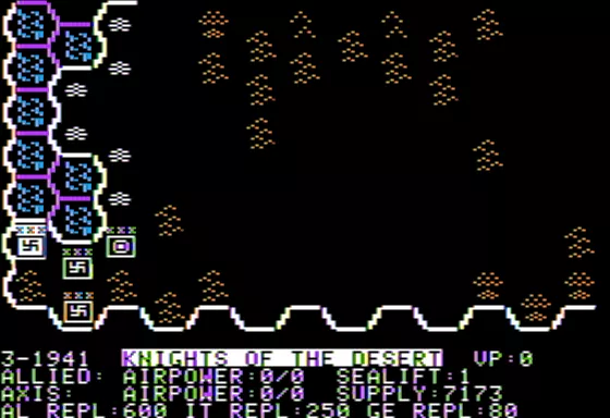 Knights of the Desert Apple II Command Phase