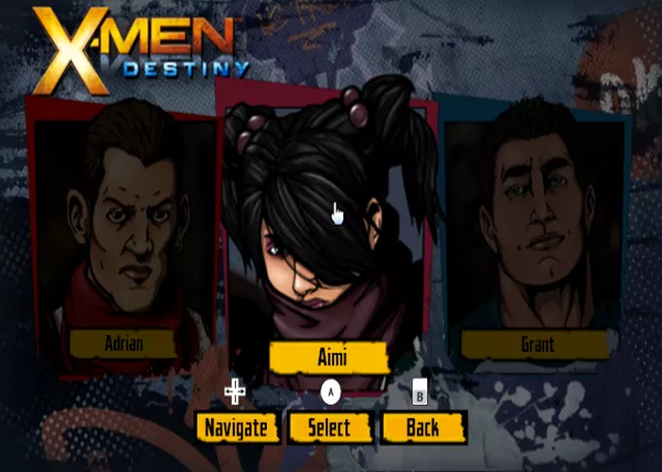 X-Men: Destiny Wii Character Selection