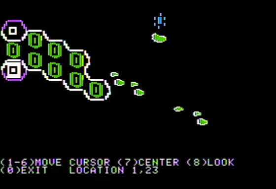 Carrier Force Apple II Gameplay Map
