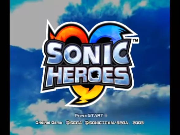 Sonic Heroes Xbox Title Screen
