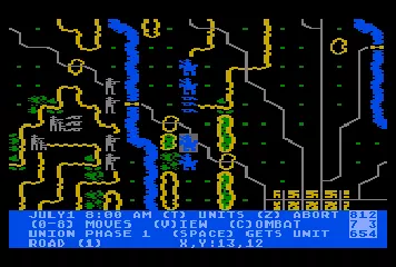 Gettysburg: The Turning Point Atari 8-bit Opposing Forces Face Off