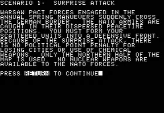 NATO Commander Apple II Campaign Introduction