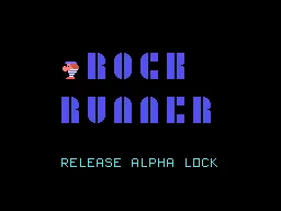 Rock Runner TI-99/4A Title screen