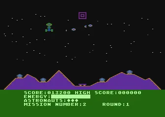 Cosmic Tunnels Atari 8-bit Leaving the second wormhole.
