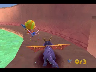 Spyro 2: Ripto&#x27;s Rage! PlayStation Chasing the wily thief to retrieve one of the magic lamps.