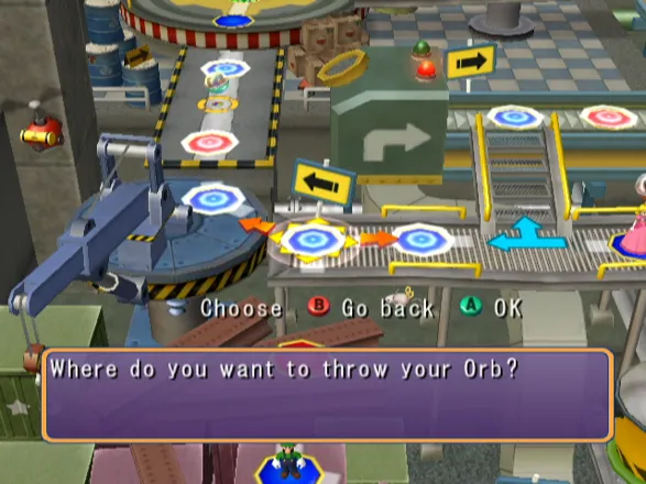 Mario Party 6 GameCube Throw orbs to attempt to slow down other players