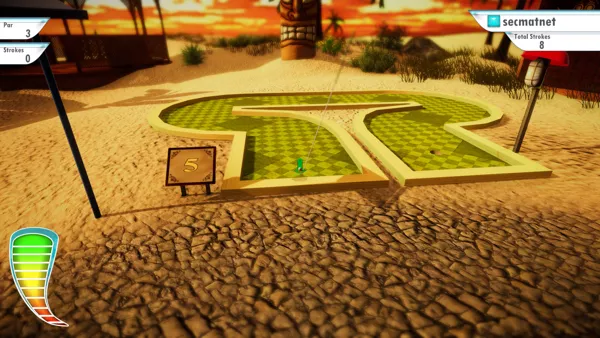 3D Mini Golf PlayStation 4 Scenario 2 hole 5