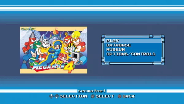 Mega Man: Legacy Collection PlayStation 4 &#x3C;b&#x3E;Legacy Collection&#x3C;/b&#x3E;: Mega Man 4 menu
