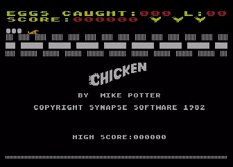 Chicken Atari 8-bit Title Screen