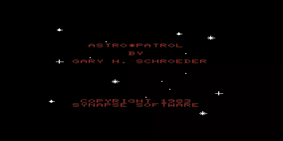 Astro Patrol VIC-20 Title Screen