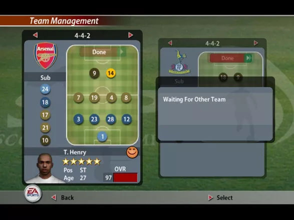 FIFA Soccer 2005 Windows Pre-match Tactics Selection