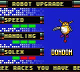 Cubix: Robots for Everyone - Race &#x27;n Robots Game Boy Color The character select screen.