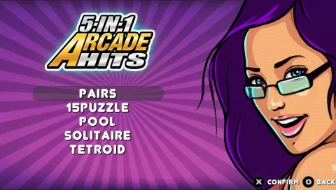 5-in-1 Arcade Hits PSP The five available mini-games