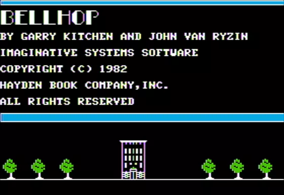 Bellhop Apple II Title Screen