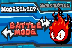 Sonic Battle Game Boy Advance Main Menu