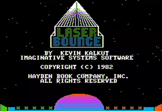 Laser Bounce Apple II Title Screen