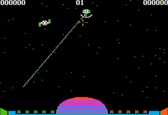 Laser Bounce Apple II Firing an Angled Shot