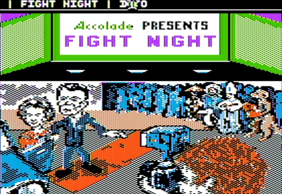 Fight Night Apple II Main Menu