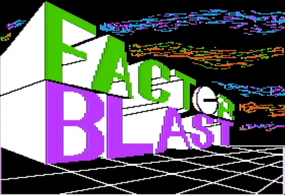 Factor Blast Apple II Title Screen