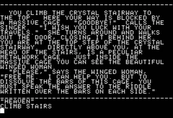 Mindwheel Apple II Ascending a Crystal Staircase