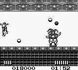 Skate or Die: Bad &#x27;N Rad Game Boy The first boss - to defeat him, jump on the balls he throws at you.