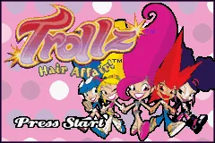 Trollz: Hair Affair! Game Boy Advance Title screen