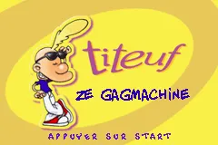 Titeuf: Ze Gag Machine Game Boy Advance The Title Screen.