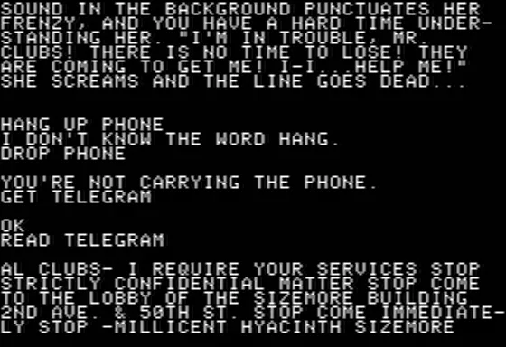 Crime Stopper: Murder at Midnight! Apple II Reading my Telegram
