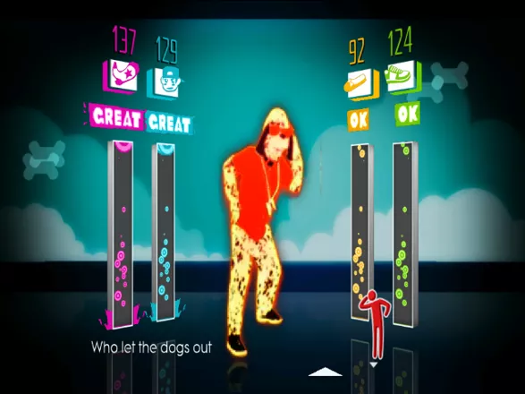 Just Dance Wii &#x3C;i&#x3E;Who Let The Dogs Out&#x3C;/i&#x3E; gameplay