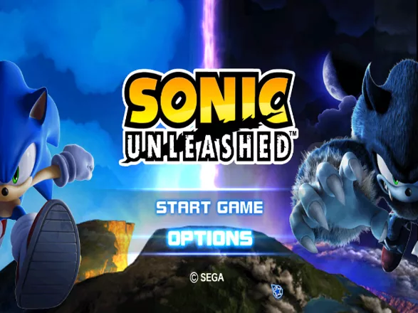 Sonic: Unleashed Wii Title Screen