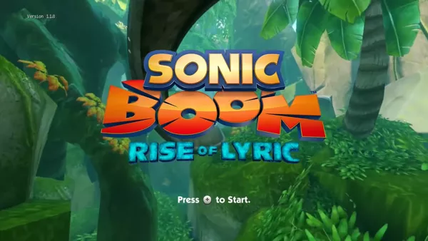 Sonic Boom: Rise of Lyric Wii U Title screen