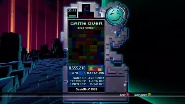 Tetris Evolution Xbox 360 Game Over