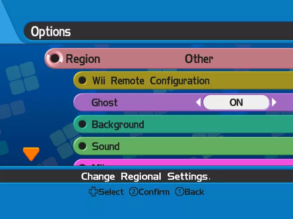 Tetris Party Wii Options