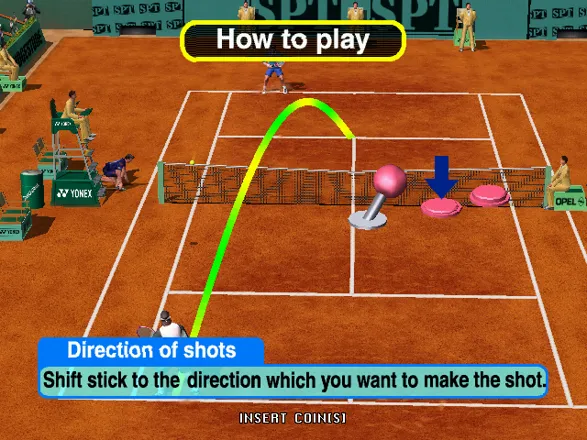 Virtua Tennis Arcade Hot to shoot the ball.