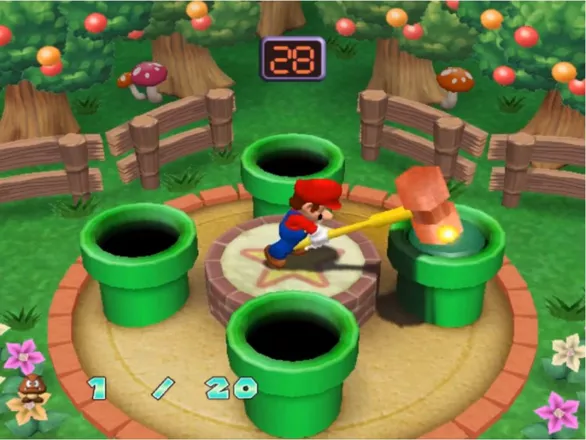 Dance Dance Revolution: Mario Mix GameCube Playing Whack-A-Goomba!