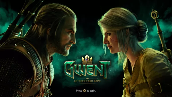 Gwent: The Witcher Card Game PlayStation 4 Title screen