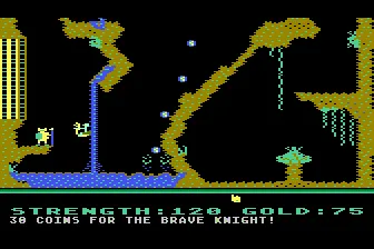 Cavelord Atari 8-bit The gate to area 2 is opened with 50 gold