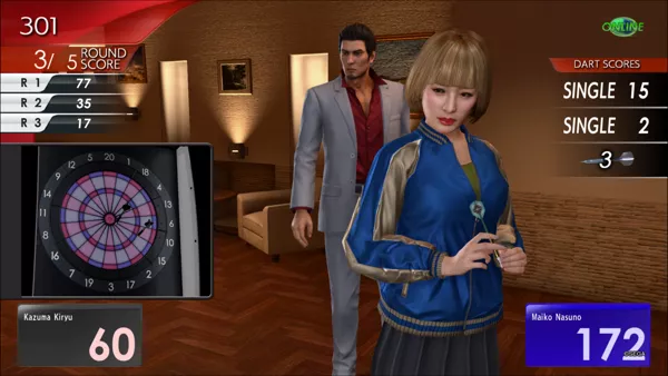 Yakuza: Kiwami 2 PlayStation 4 Playing a game of darts