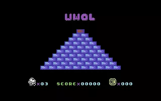 Uwol: Quest for Money Commodore 64 Start of the game at the top of the pyramid