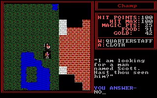 The Kingdom of Syree III: The Depths of Hell DOS This traveller asks about another person, must be plot-important.