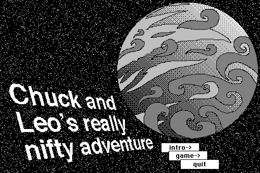 Chuck and Leo&#x27;s really nifty adventure Macintosh Title Screen