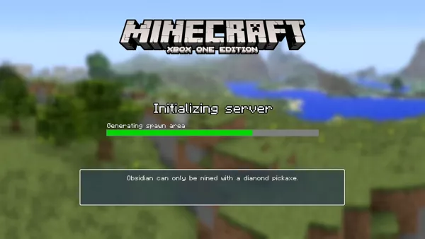 Minecraft Xbox One Loading screen