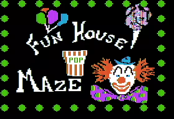 Fun House Maze Apple II Title Screen
