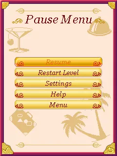 Diner Dash: Flo on the Go J2ME Pause Menu